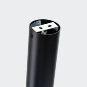 Black chrome cylinder contemporary ceiling light | BUHA