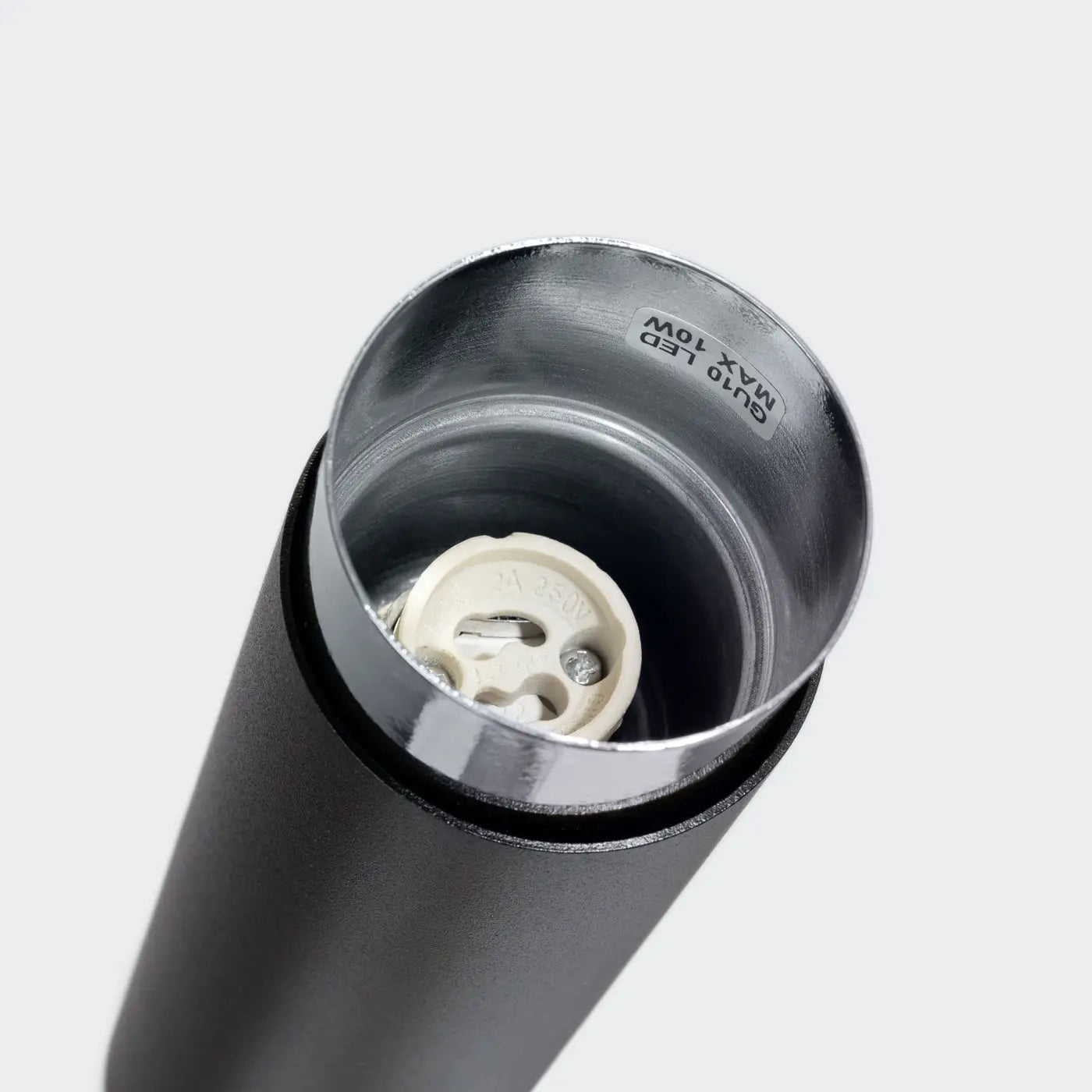 Black chrome cylinder contemporary ceiling light | BUHA