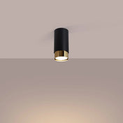 Black and gold cylinder minimalist ceiling light | ZAGIRE