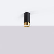 Black and gold cylinder minimalist ceiling light | ZAGIRE