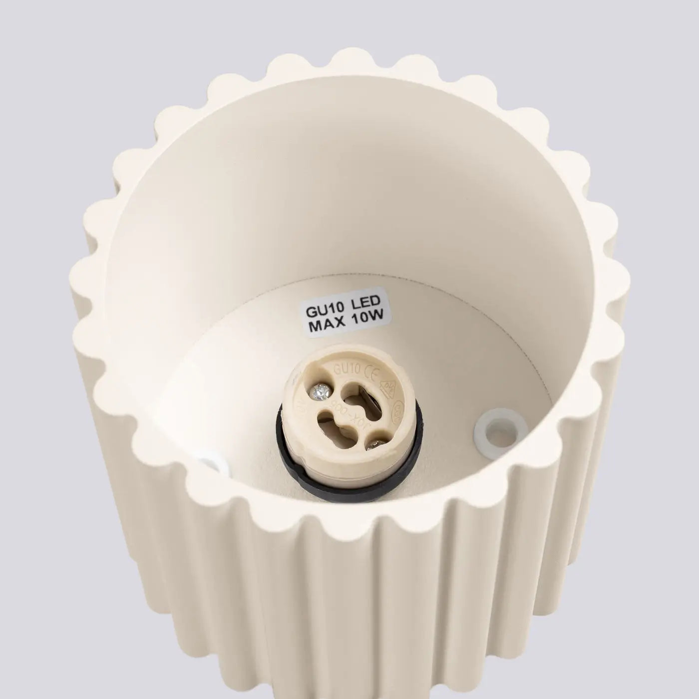 Minimalist beige aluminium LED ceiling light | SUBUKA