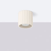 Minimalist beige aluminium LED ceiling light | SUBUKA