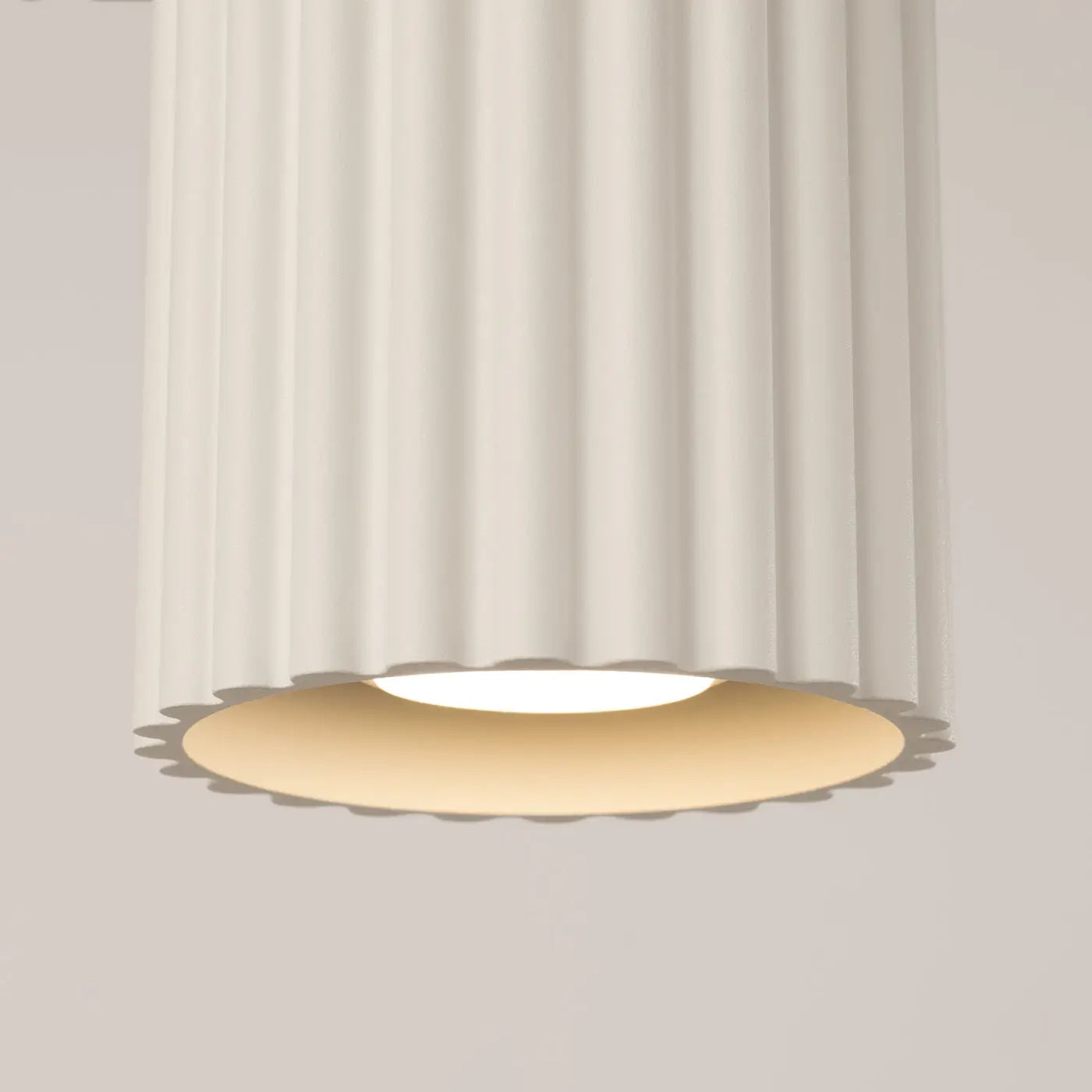 Minimalist beige aluminium LED ceiling light | SUBUKA