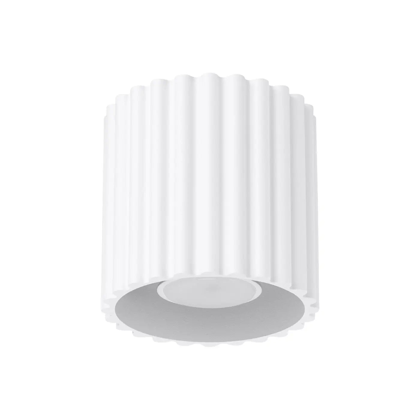 Minimalist white aluminium LED ceiling light | FOGA