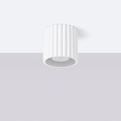 Minimalist white aluminium LED ceiling light | FOGA