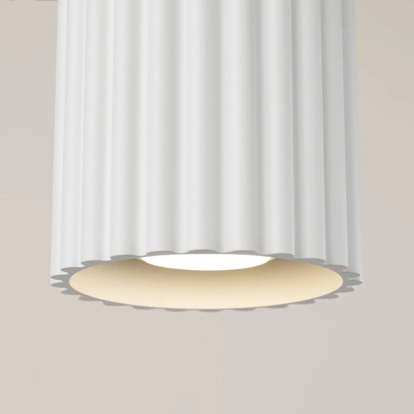Minimalist white aluminium LED ceiling light | FOGA