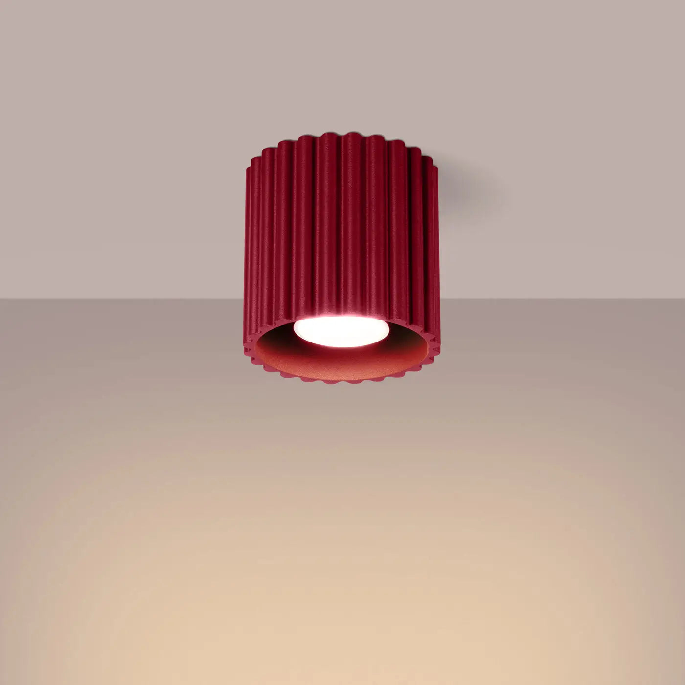 Scandinavian burgundy LED ceiling light | TODEBAL
