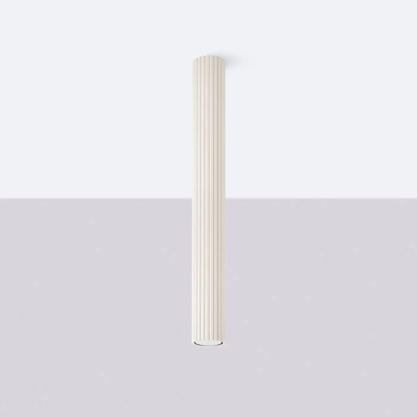 Beige aluminium scandinavian design LED ceiling light | HIKODI