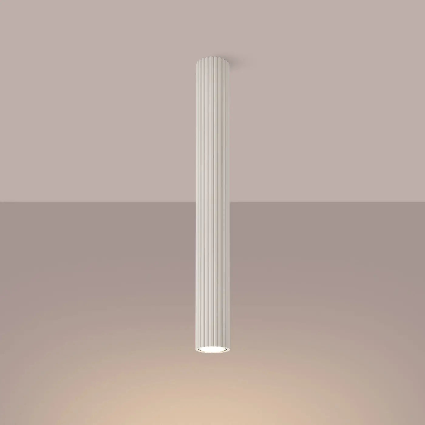 Beige aluminium scandinavian design LED ceiling light | HIKODI