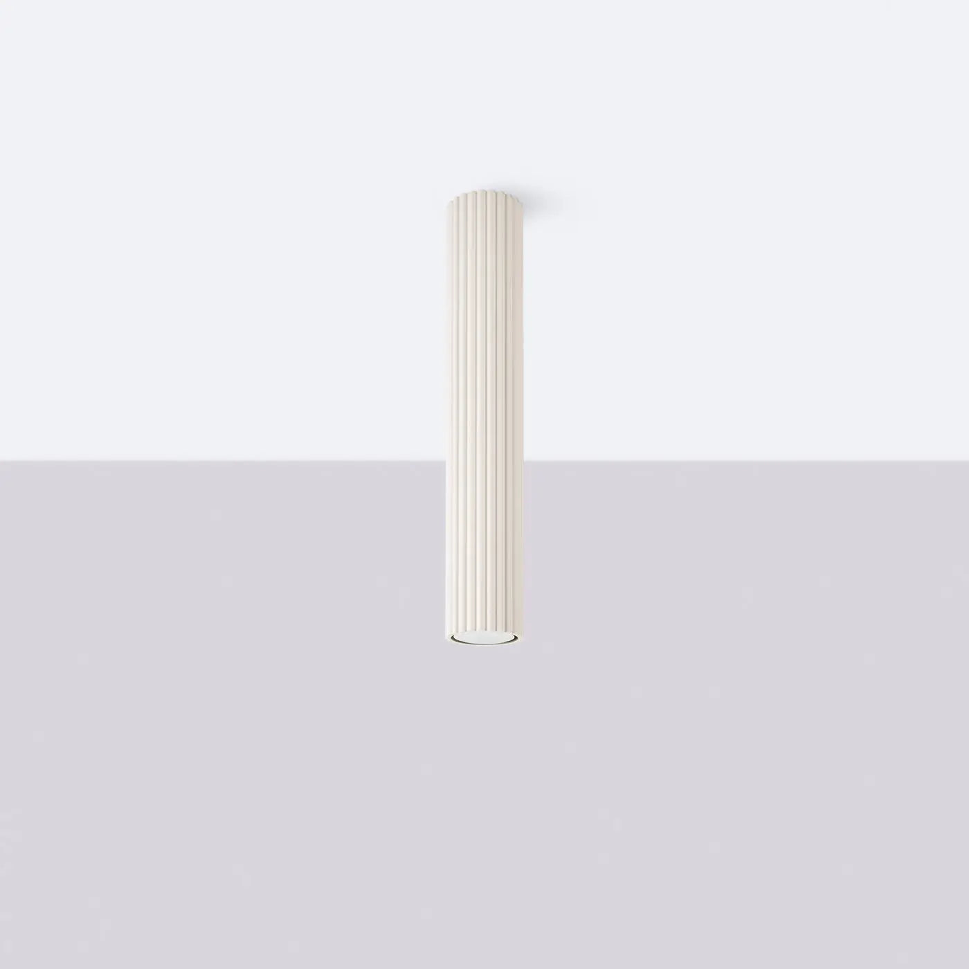 Modern beige aluminium LED ceiling light | BUDEN