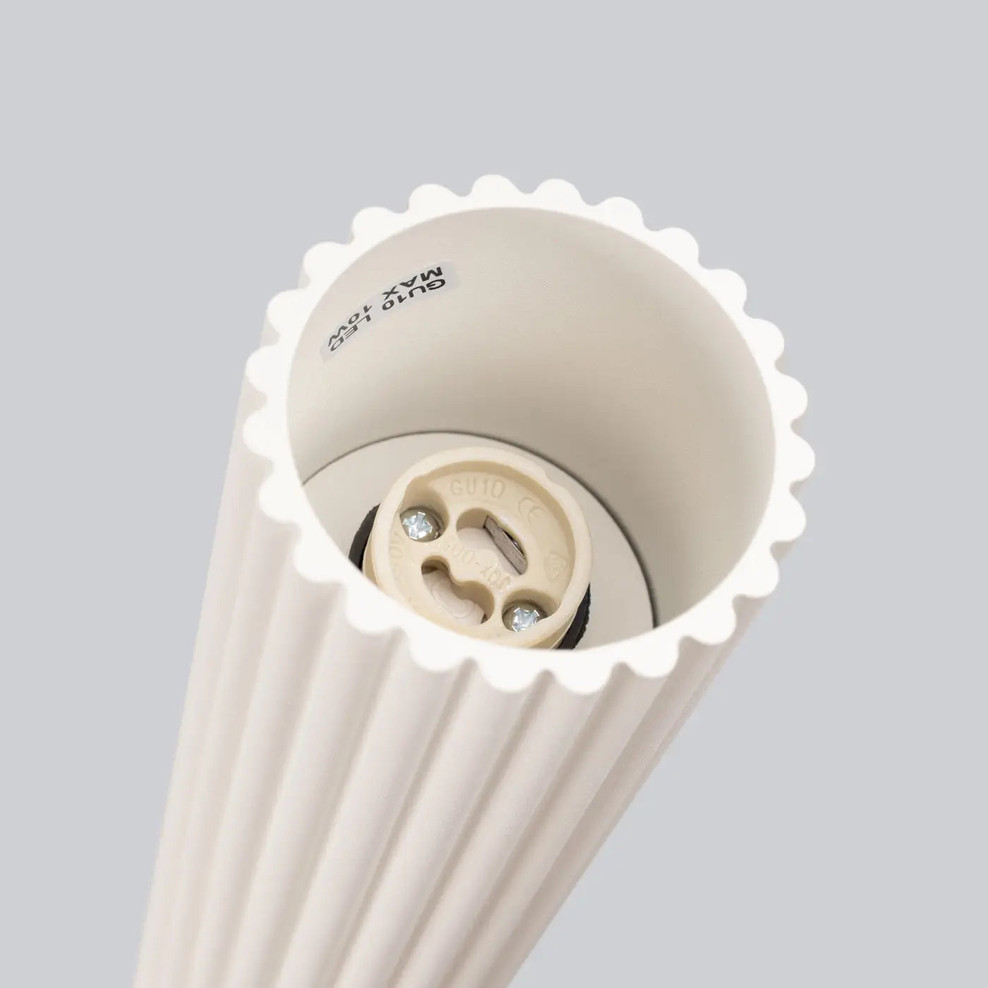 Modern beige aluminium LED ceiling light | BUDEN