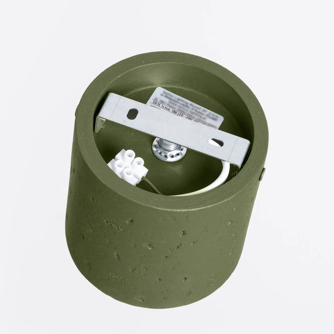 Concrete olive green minimalist LED ceiling light | TIPUL