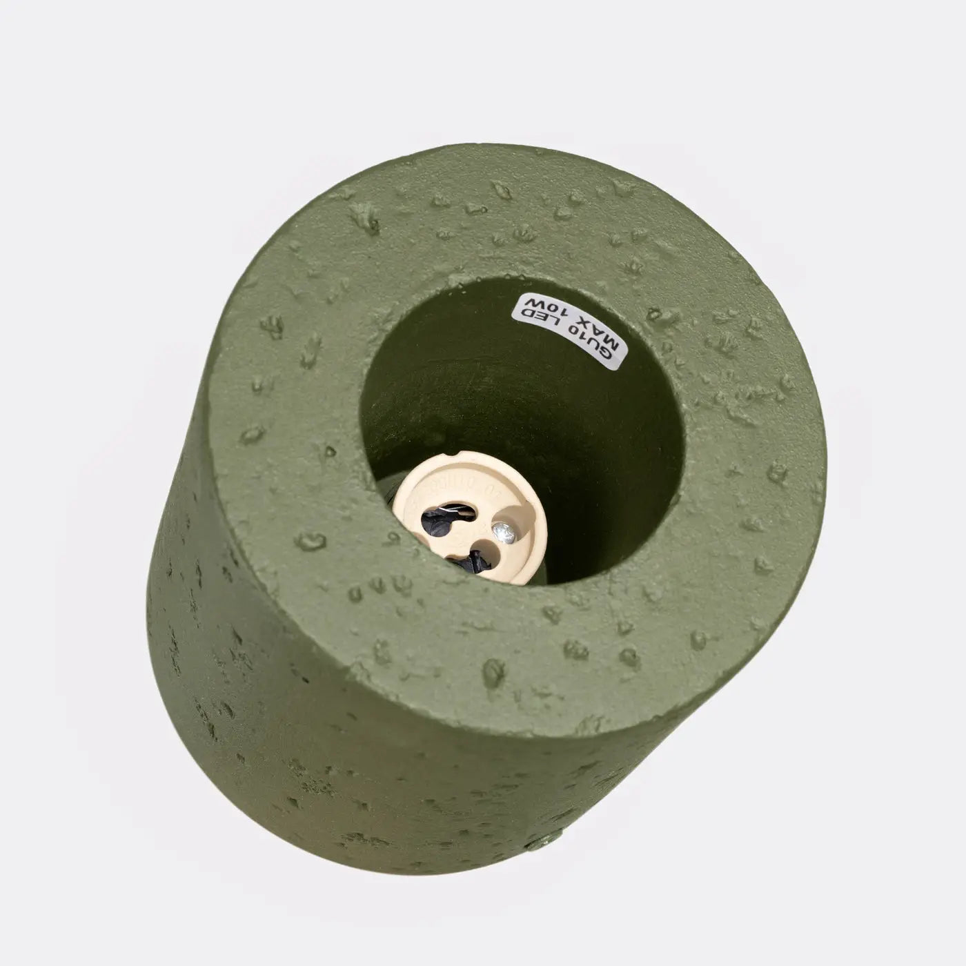 Concrete olive green minimalist LED ceiling light | TIPUL