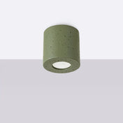Concrete olive green minimalist LED ceiling light | TIPUL