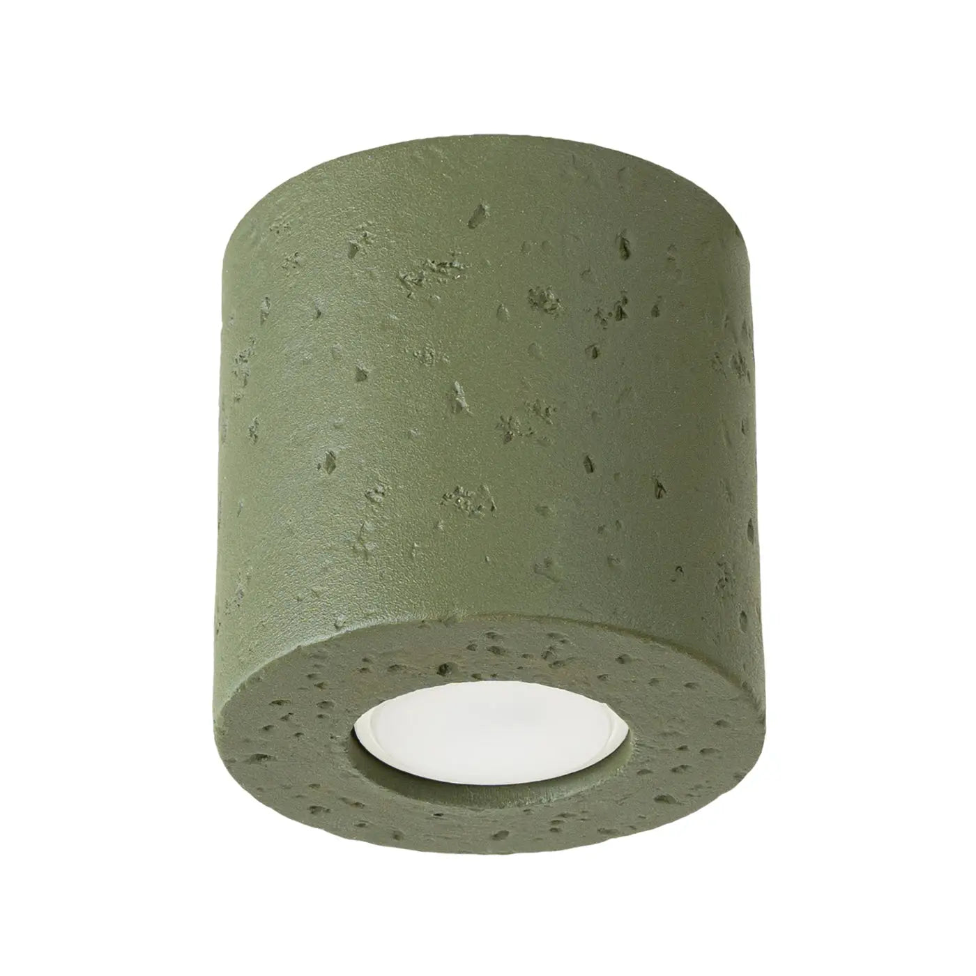 Concrete olive green minimalist LED ceiling light | TIPUL