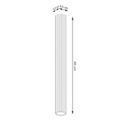 White aluminium minimalist LED ceiling light | FOLOBI