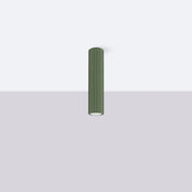 Minimalist olive green aluminium LED ceiling light | BIME