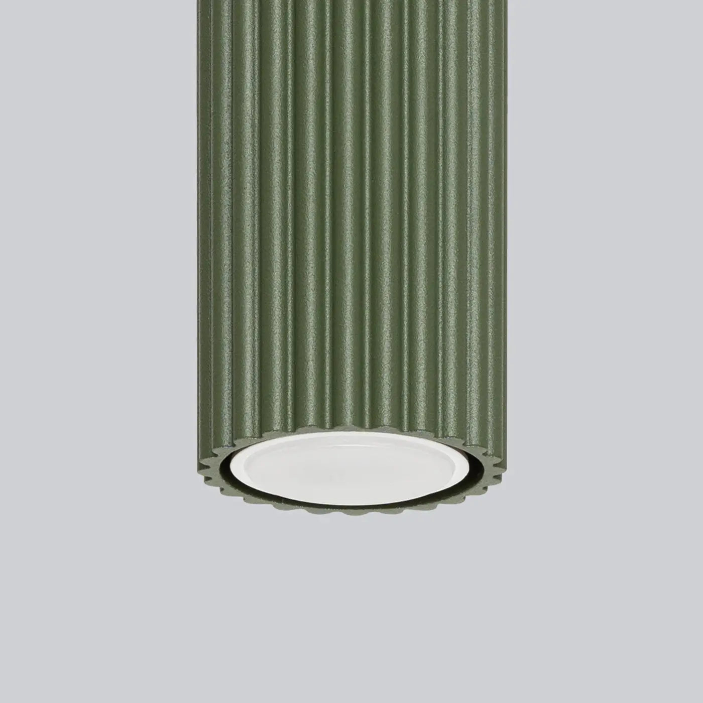 Minimalist olive green aluminium LED ceiling light | BIME