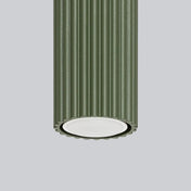 Minimalist olive green aluminium LED ceiling light | BIME