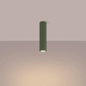 Minimalist olive green aluminium LED ceiling light | BIME