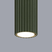 Minimalist olive green aluminium LED ceiling light | BIME