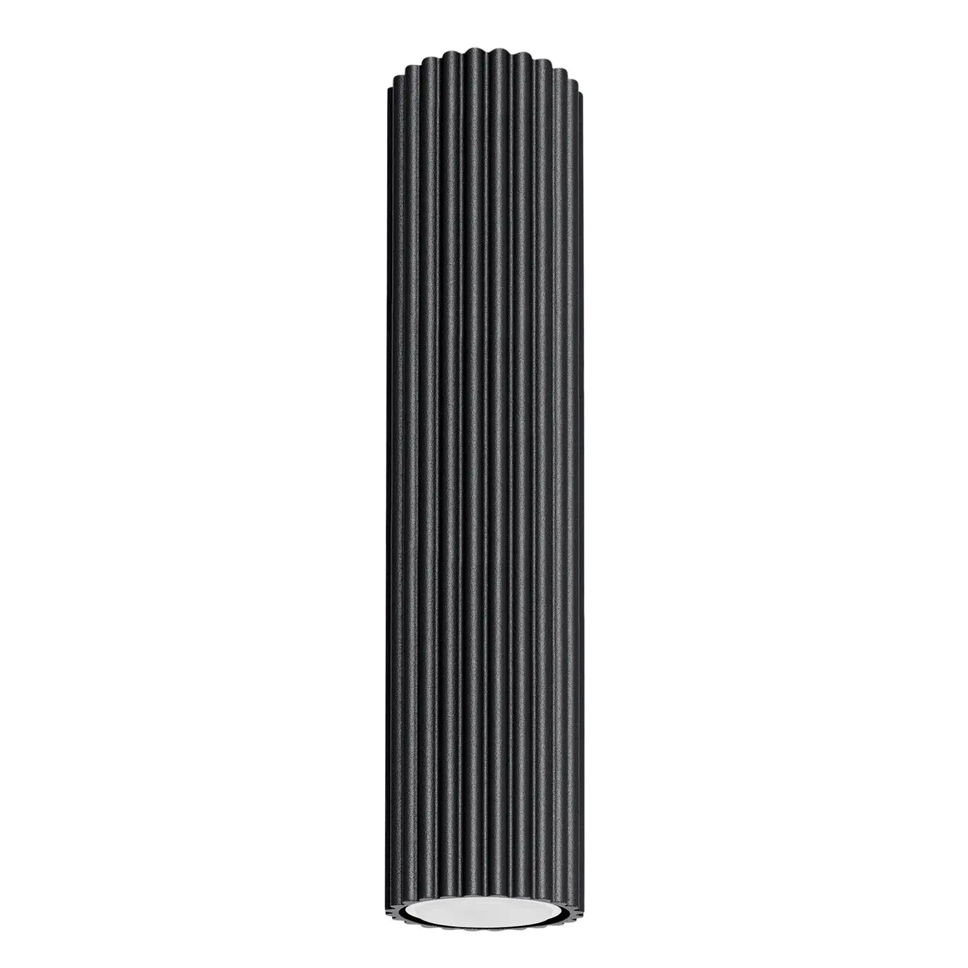 Minimalist black aluminium LED ceiling light | ROMETU