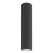 Minimalist black aluminium LED ceiling light | ROMETU