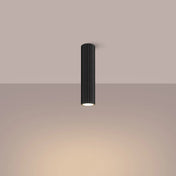 Minimalist black aluminium LED ceiling light | ROMETU