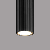 Minimalist black aluminium LED ceiling light | ROMETU