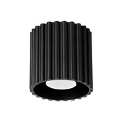 Minimalist black aluminium LED ceiling light | KEME