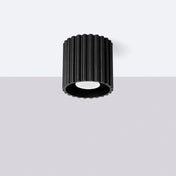 Minimalist black aluminium LED ceiling light | KEME