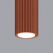 Ochre red aluminium modern LED ceiling light | GAGUDA