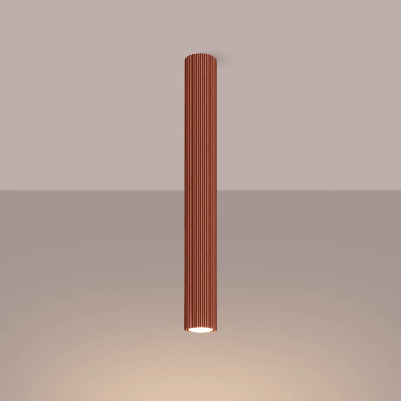 Ochre red aluminium modern LED ceiling light | GAGUDA