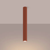 Ochre red aluminium modern LED ceiling light | GAGUDA