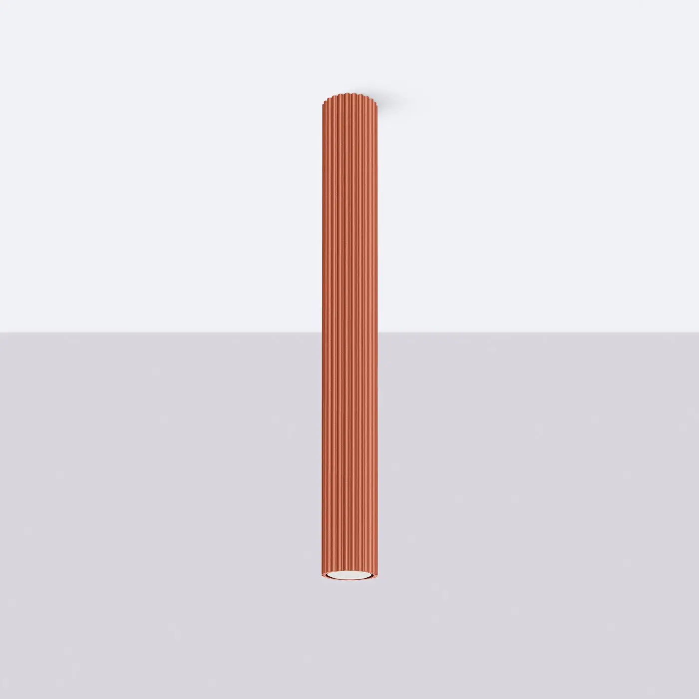 Ochre red aluminium modern LED ceiling light | GAGUDA
