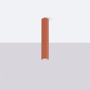 Minimalist ochre red aluminium LED ceiling light | LENILOL