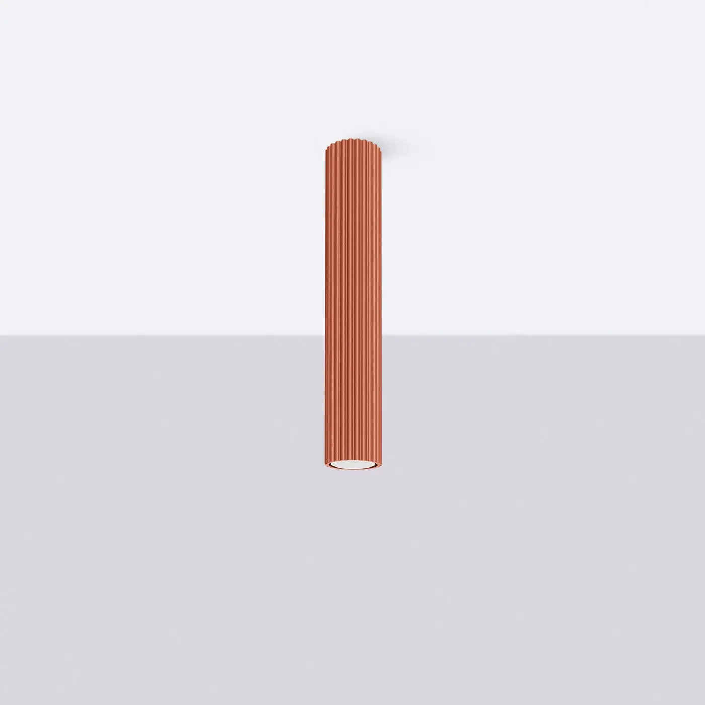 luminaire-plafonnier-cylindrique-rouge-ocre-relief-rainure-a-finition-781.webp