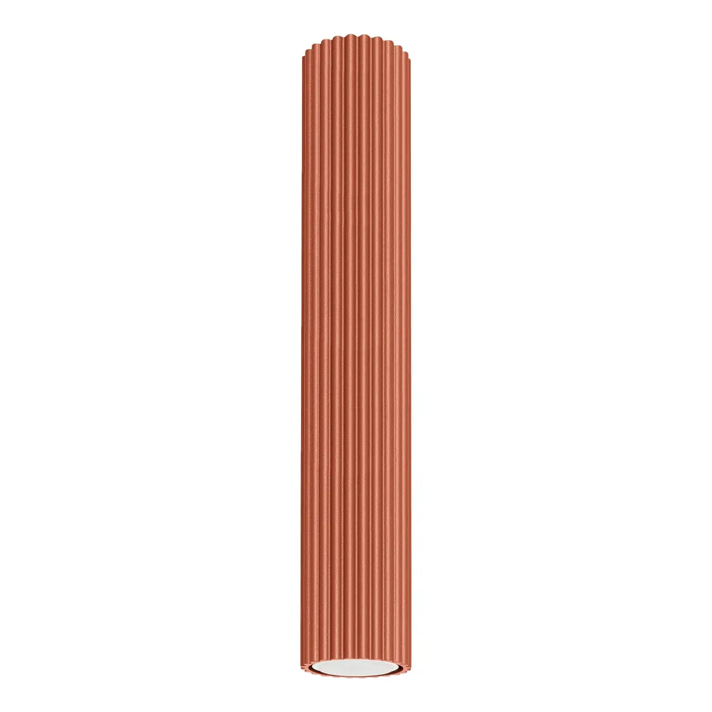 Minimalist ochre red aluminium LED ceiling light | LENILOL