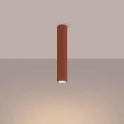 Minimalist ochre red aluminium LED ceiling light | LENILOL