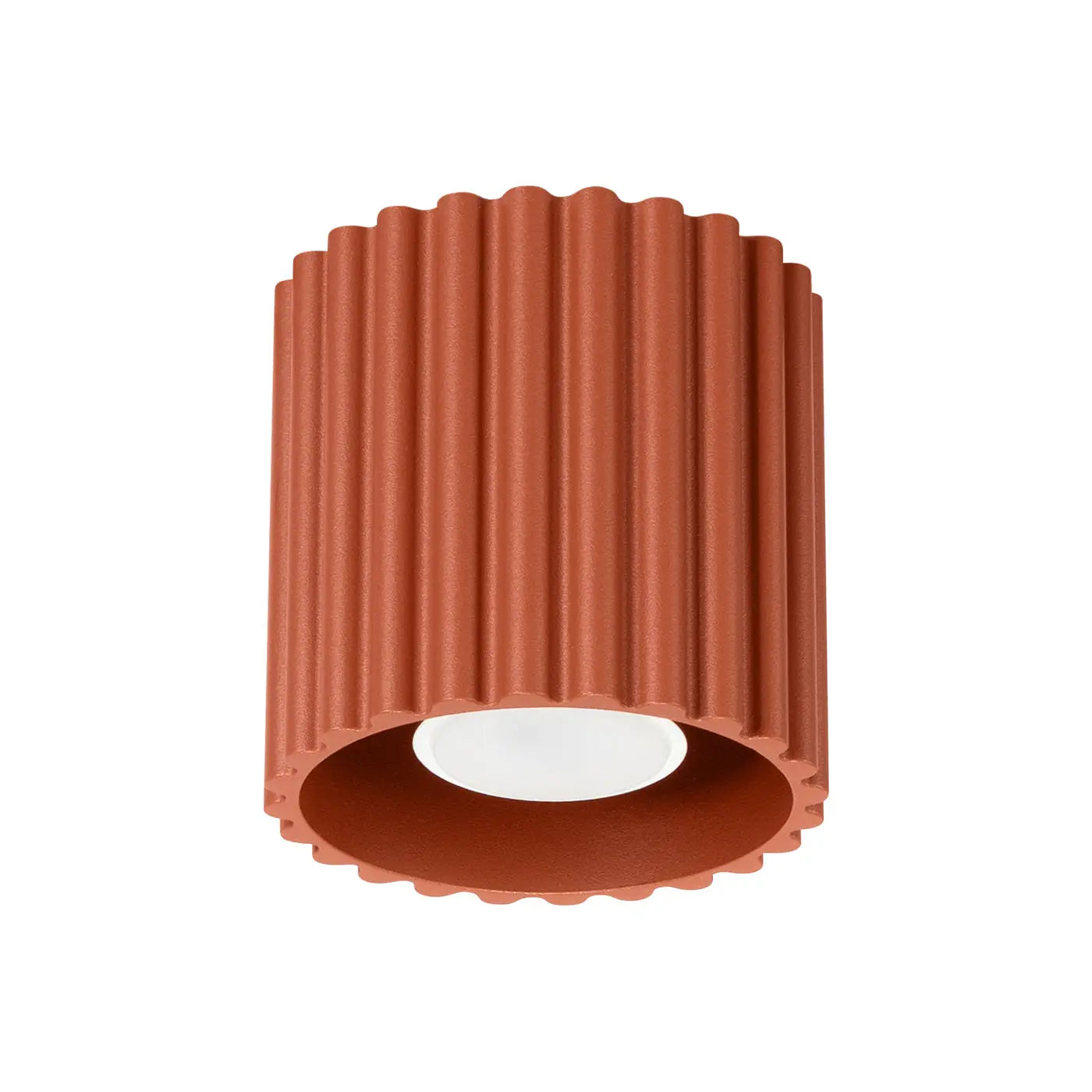Minimalist ochre red aluminium LED ceiling light | RADAPE