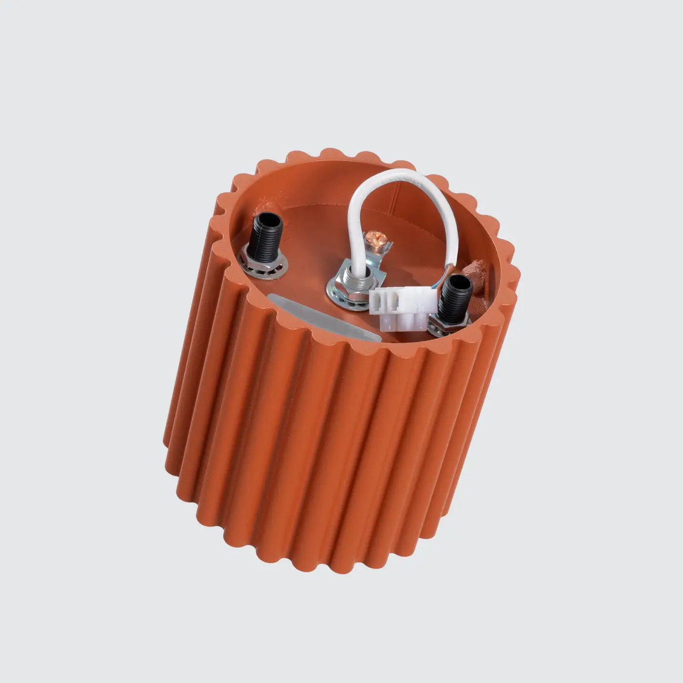 Minimalist ochre red aluminium LED ceiling light | RADAPE