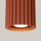 Minimalist ochre red aluminium LED ceiling light | RADAPE