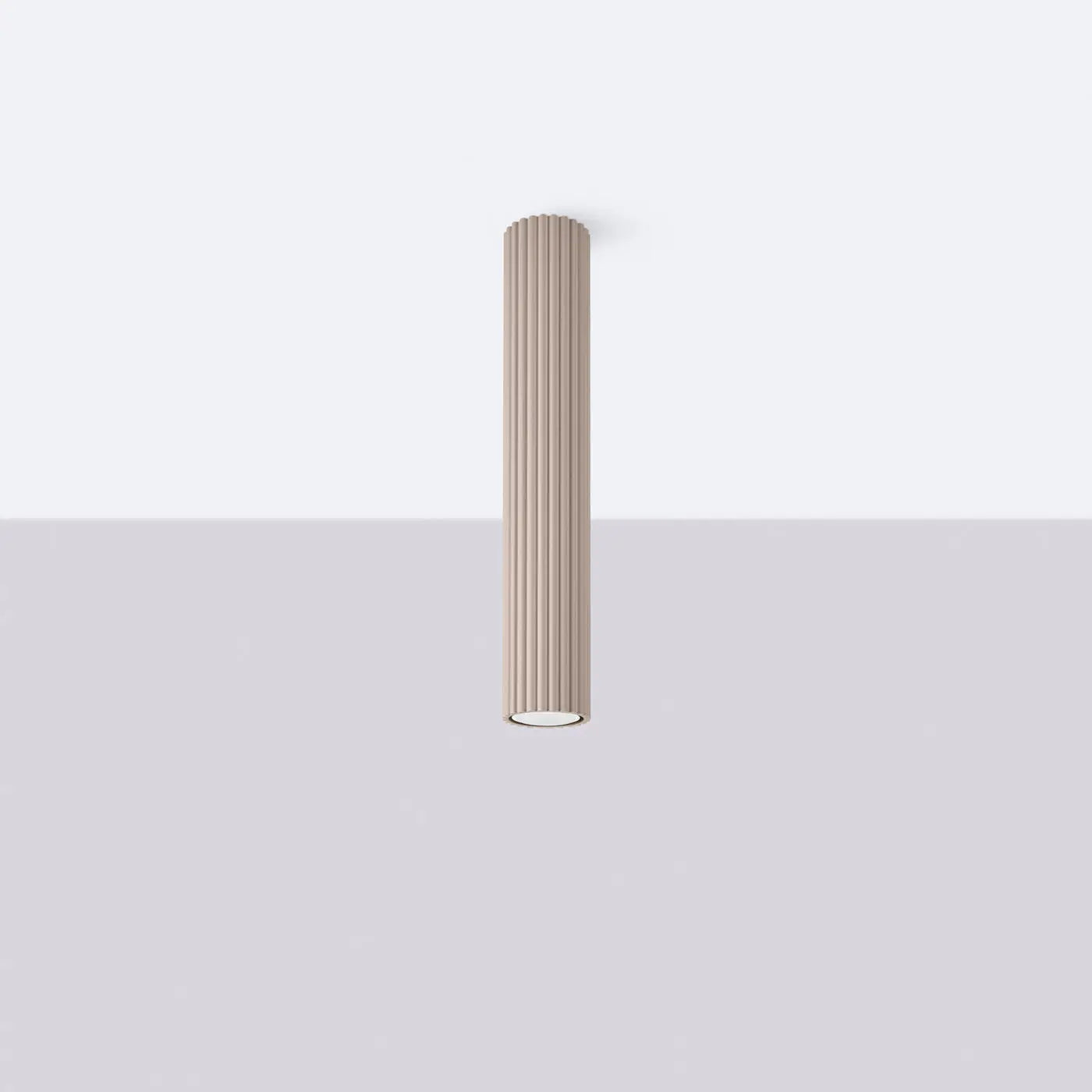 Modern taupe aluminium LED ceiling light | HEDAFI