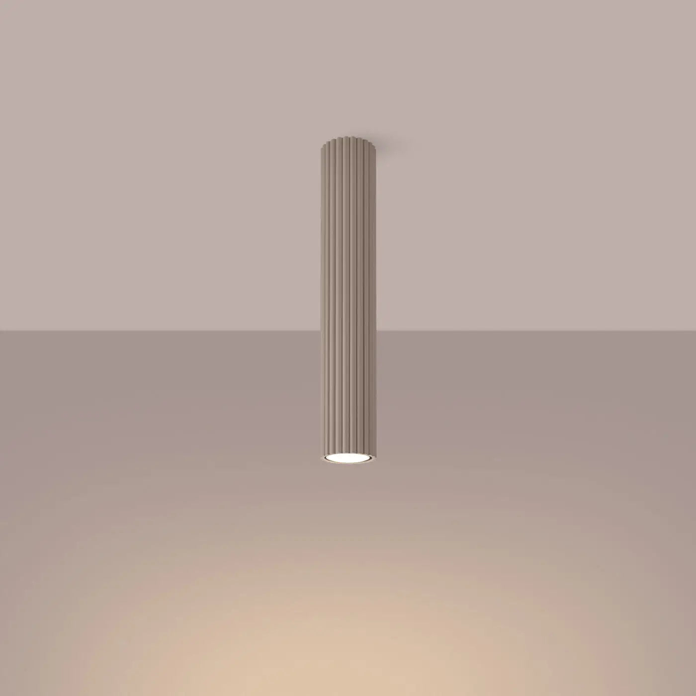 Modern taupe aluminium LED ceiling light | HEDAFI