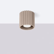Minimalist taupe aluminium LED ceiling light | BIGONE