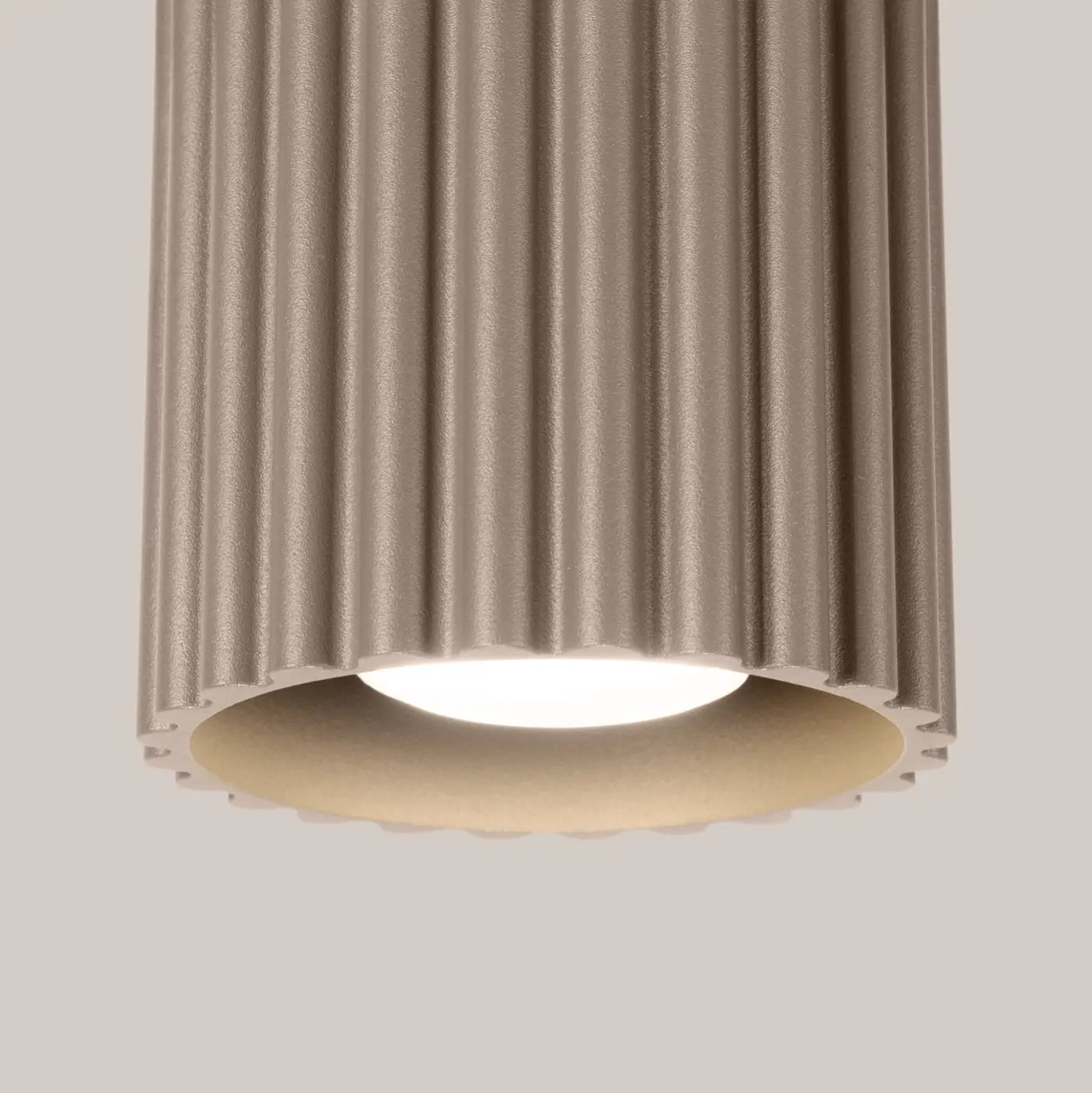 Minimalist taupe aluminium LED ceiling light | BIGONE