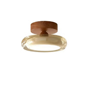LED blown glass round modern ceiling light | SINAS