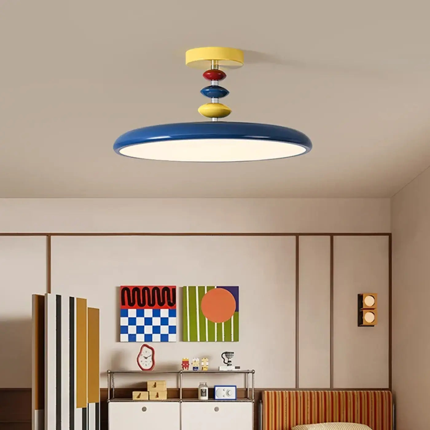 Colourful scandinavian LED ceiling light for kids | ZALEVA