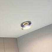 LED floral ceramic cup statement ceiling light | GUKETI