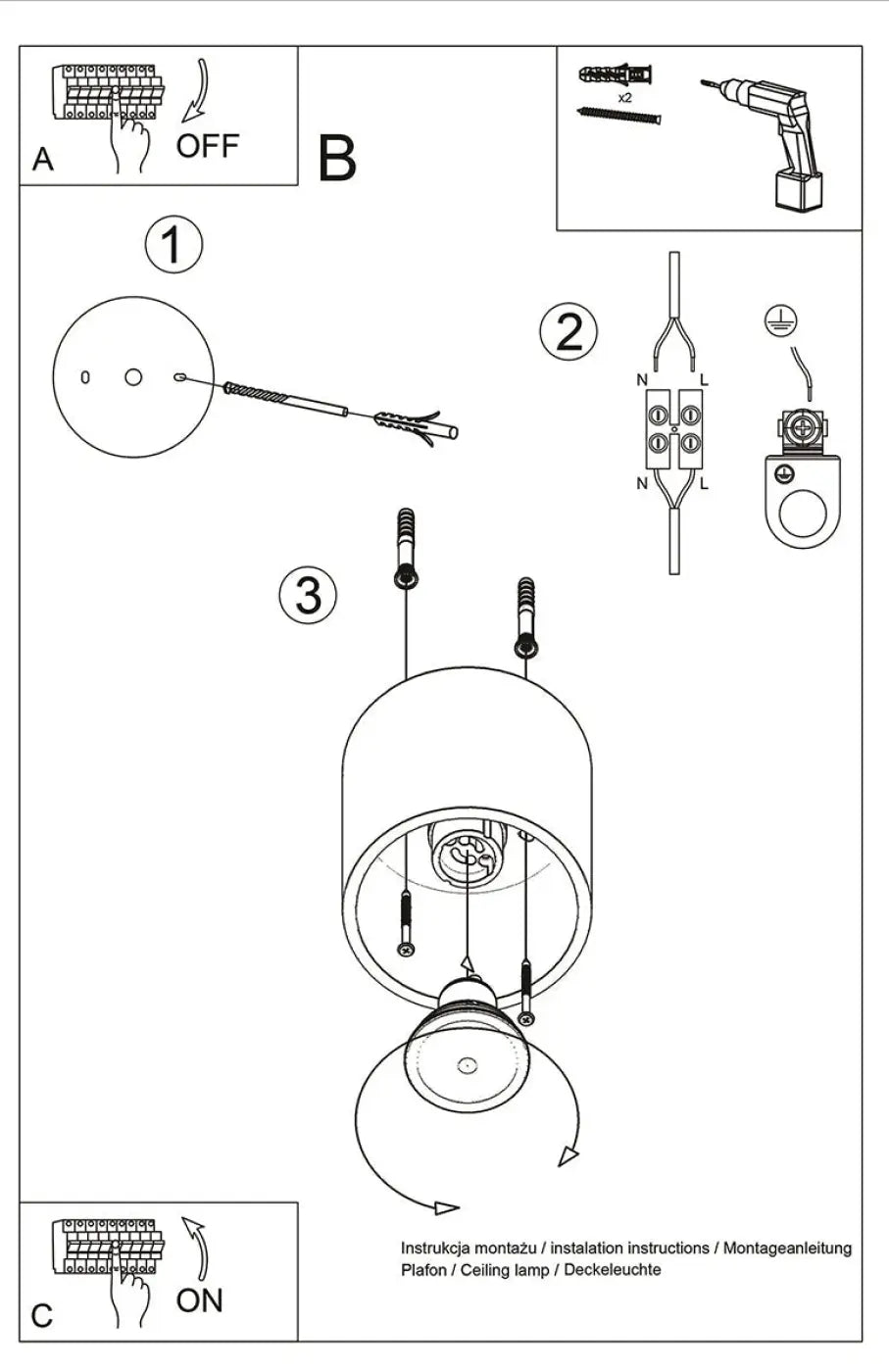 Gold cylinder design LED ceiling light | SAMOSO